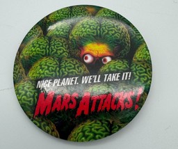 Vintage Mars Attacks! Pin Round Pinback Button 1996 Warner Bros Promo FR... - $180.99 MXN