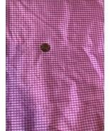 Vintage 80’s Pink &amp; White Rayon/Polyester Lightweight Gingham Fabric 2 2... - $31.18