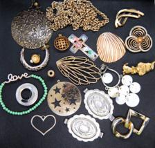 Large Lot Jewelry Findings Parts Supply Cuff Beads Pendants Earrings Fashion - $9.95