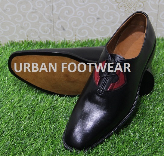 New Handmade Mens Formal Shoes Red Black Leather Stylish Lace Casual Wear Boots