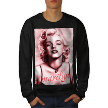 Wellcoda Marilyn Woman Style Mens Sweatshirt, Painting Casual Pullover Jumper - £23.72 GBP+