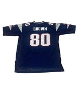 Reebok New England Patriots Troy Brown #80 Blue NFL Jersey Men&#39;s Size XL - £31.63 GBP