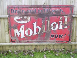 Vintage Gargoyle Mobiloil Heavy Metal Sign - $792.00