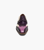 Stacy Adams Tristano Modified Bike Toe Oxford Shoes Purple Multi 25694-540 image 7