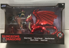 D&amp;D Jada Toys Dungeons and Dragons 4 Figurines &amp; Young Red Dragon New in... - £8.83 GBP