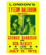 GEORGE HARRISON 1975 POSTER 11x17 LYCEUM LONDON UK CONCERT POSTER BOB MA... - $11.20