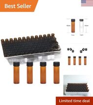 Pack of 100 Glass Vials with Black Phenolic Screw Caps 4ml, Brown - $37.49