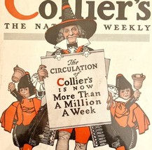 Collier&#39;s WW1 Dutch Pilgrims Squawkers 1917 Lithograph Magazine Cover Ar... - £47.89 GBP