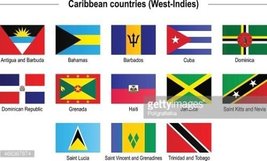 Moon Knives Caribbean West Indies Islands 2x3 Flag Set of 13 Country Polyester F - £54.18 GBP