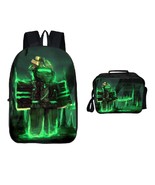 Roblox Backpack Package Series Lunch Box Schoobag Bookbag Green Light - £36.33 GBP