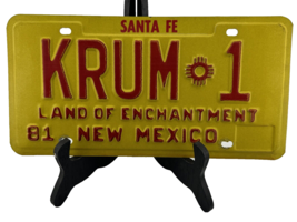 19XX Santa Fe New Mexico Yellow &amp; Red License Plate Land Of Enchantment - $24.74