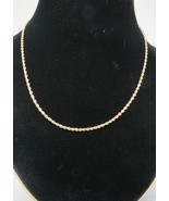 14k Yellow Gold Rope Chain Necklace 2mm Michael Anthony Ma 2.38g Diamond... - $267.29