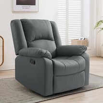 Manual Recliner Chair, Pu Leather Recliner Chairs For Adults, Overstuffe... - $690.99