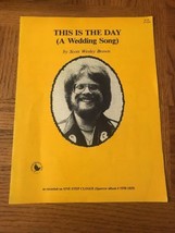 This Is The Day (A Wedding Song) Sheet Music - $14.73