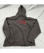 The North Face Unisex Pullover Hoodie Grey Logo Cotton Large - £15.53 GBP