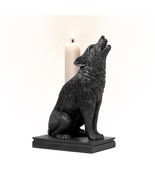 Alchemy Gothic V115 Ulula Noctis Candle stick Holder Wolf Decor Wicken W... - $28.00