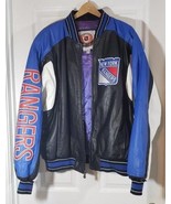 New York Rangers Leather NHL Hockey Jacket Carl Banks G III Men&#39;s Sz XL ... - £152.30 GBP