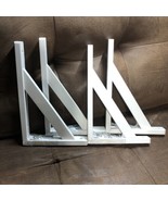 4 Pack 11.5”x7.5” Wooden White Shelve Brackets With Hardware NEW!!! - €12,92 EUR