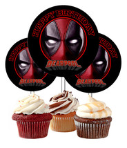 12 Deadpool Inspired Party Picks, Cupcake Picks, Cupcake Toppers Set #1 - £10.20 GBP