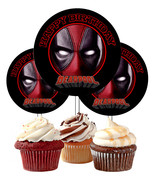 12 Deadpool Inspired Party Picks, Cupcake Picks, Cupcake Toppers Set #1 - $12.99