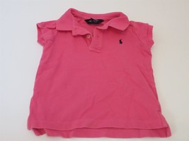 Polo Ralph Lauren Girls Mesh Polo Pony Shirt EUC 4 pink - $11.26