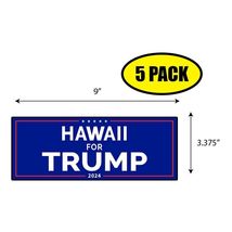 5 PACK 3.37&quot;x 9&quot; HAWAII FOR TRUMP Sticker Decal Gift MAGA Trump BS0013 - $11.39 CAD