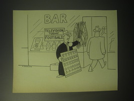 1948 Cartoon by Otto Soglow - Bar Television Today Football - £14.52 GBP