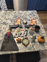 great lot of Halloween decor figures candle toppers holders - £19.90 GBP