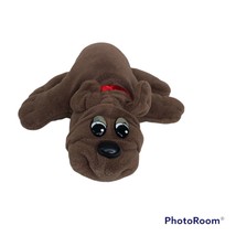 Vintage Tonka Pound Puppy Brown Dog Plush Stuffed Animal Rumple Skin Red Collar - £12.40 GBP