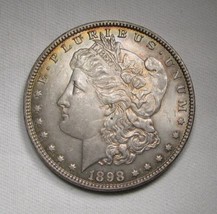 1898 Silver Morgan Dollar VCH UNC Coin AN524 - £86.15 GBP