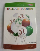 1 Set 15 Pcs Balloons Bouquet Baseball Decoration Adult Kids Sport Party - £12.85 GBP