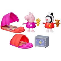 Peppa Pig Toys Peppa&#39;s Sleepover Playset, 2 Figures and 3 Themed Accessories, 3- - £15.97 GBP