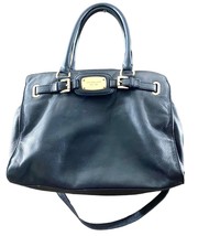 Michael Kors East/West Hamilton Women Black Pebbled Handbag - $98.01
