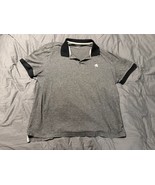 Express Pique Polo Shirt XXL Gray Black Collar Cotton Short Sleeve Lion ... - €14,53 EUR