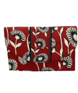 Vera Bradley Houndstooth/Red Floral Deco Daisy Folder Clutch - $18.99