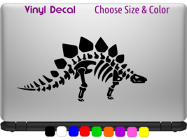 Stegosaurus Skeleton Fun Dinosaur Decal Laptop Window Sticker CHOOSE SIZE COLOR - £2.26 GBP+