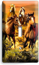 Wild Prairie Horses Beautiful Southwest Sunset 1GANG Light Switch Plate Hd Decor - £8.01 GBP