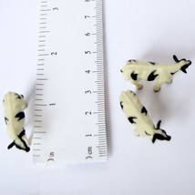 3 Toy Holstein Cow Figures Game Pcs Micro-Mini Doll House Shoppe Miniature - £3.59 GBP