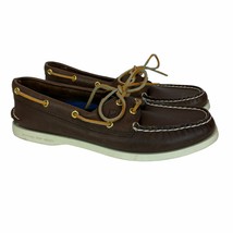 Sperry Top Sider Boat Shoes Womens 9.5 Brown Leather Original 2-Eye Non Marking - £23.66 GBP