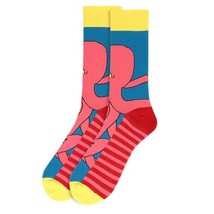 Men&#39;s Kraken Crew Socks Giant Squid Blue Pink Gift for Him Dress Sock New - $13.85