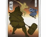 Dark Souls Ornstein and Smough Japanese Edo Style Giclee Poster Art 12x1... - $74.90