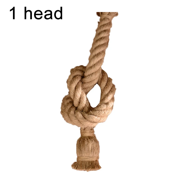 hemp rope pendant lights 1/2/3/4/5 head vintage  personality industrial for loft - £129.02 GBP