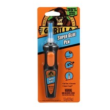 Gorilla Super Glue Pen, Cyanoacrylate Glue, Fast Setting, Precise Dispensing Pen - £14.65 GBP