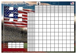 Super Bowl Squares Fantasy Football Party Game Tailgate NFL Office Pool - £7.03 GBP