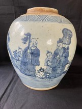 antique chinese ginger jar . Handpainted. Beautiful decorated - $298.00