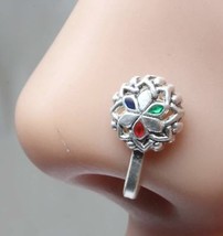 Hecho a Mano Margarita de Clip Nariz Anillos Tuerca Puro 925 Plata de Ley - £8.12 GBP