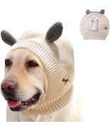 Dog Knitted Hat Winter Warm Bunny Ears Design Ear Muffs Noise Protection - £14.18 GBP