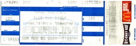 Blue Man Group Ticket Stub March 9 2008 St. Petersburg Florida - £11.60 GBP
