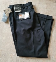 Natural Issue Executive Classics Mens Dress Pants Black Cuffed Pleated 38x30 - £11.59 GBP