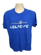 2012 New York Rangers Playoffs Believe Adult Large Blue TShirt - £11.59 GBP